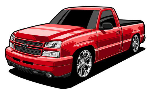 Red Truck Sticker